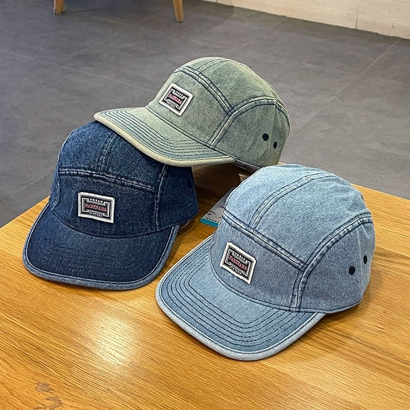 Vintage Flat Brim Denim Baseba - Corduroy Cap 5 Panel ulasan dan harga