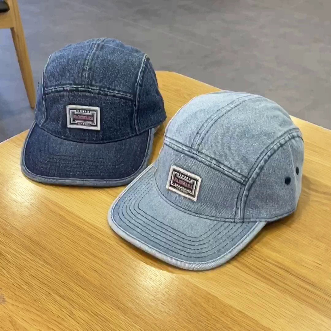 Vintage Flat Brim Denim Baseba - Corduroy Cap 5 Panel ulasan dan harga