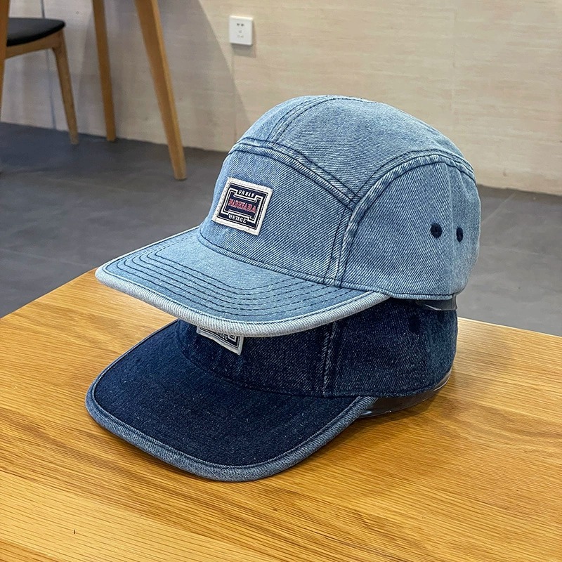 Vintage Flat Brim Denim Baseba - Corduroy Cap 5 Panel ulasan dan harga