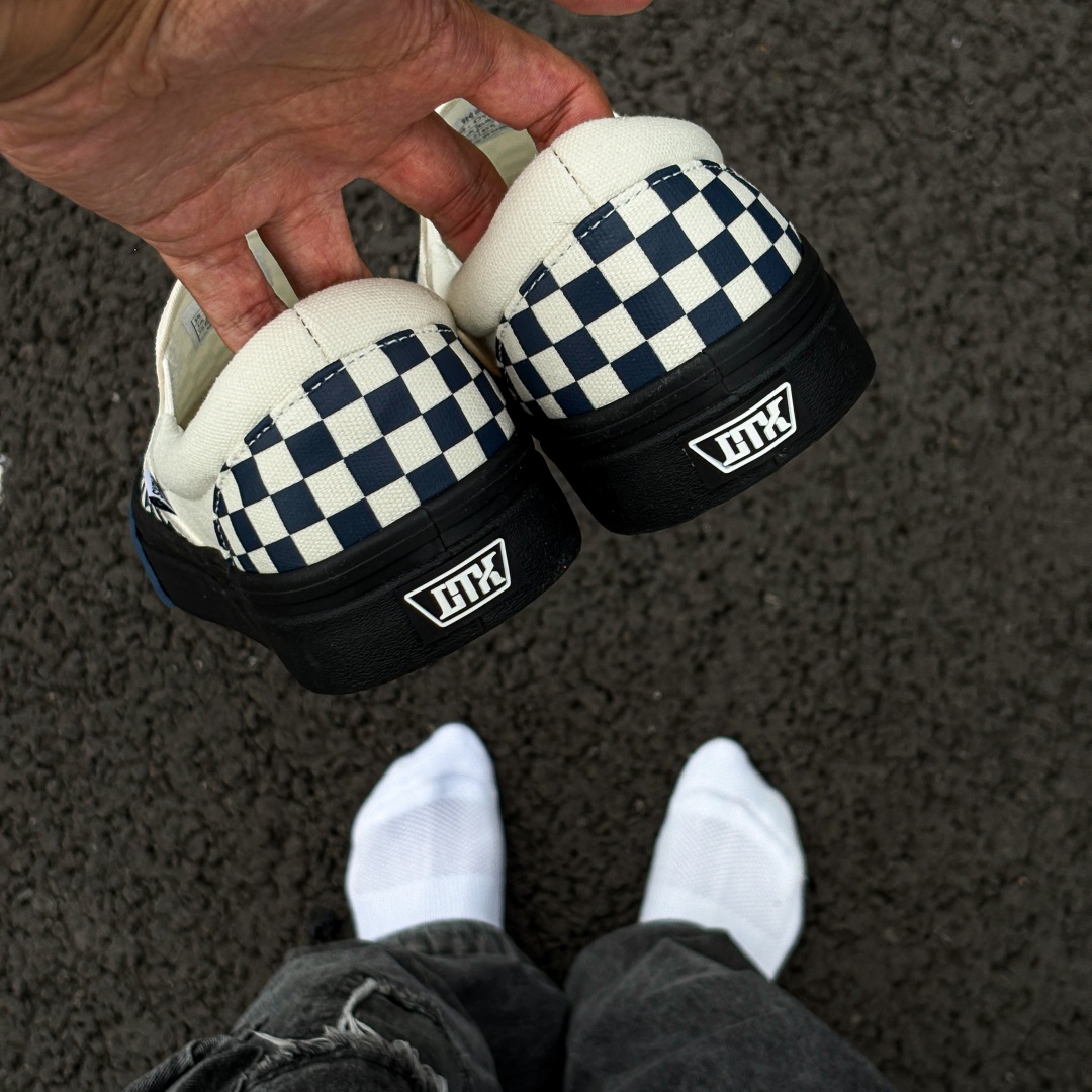 Blue‑White Checkerboard Slip‑o - Adidas Shoes Superstar ulasan dan harga