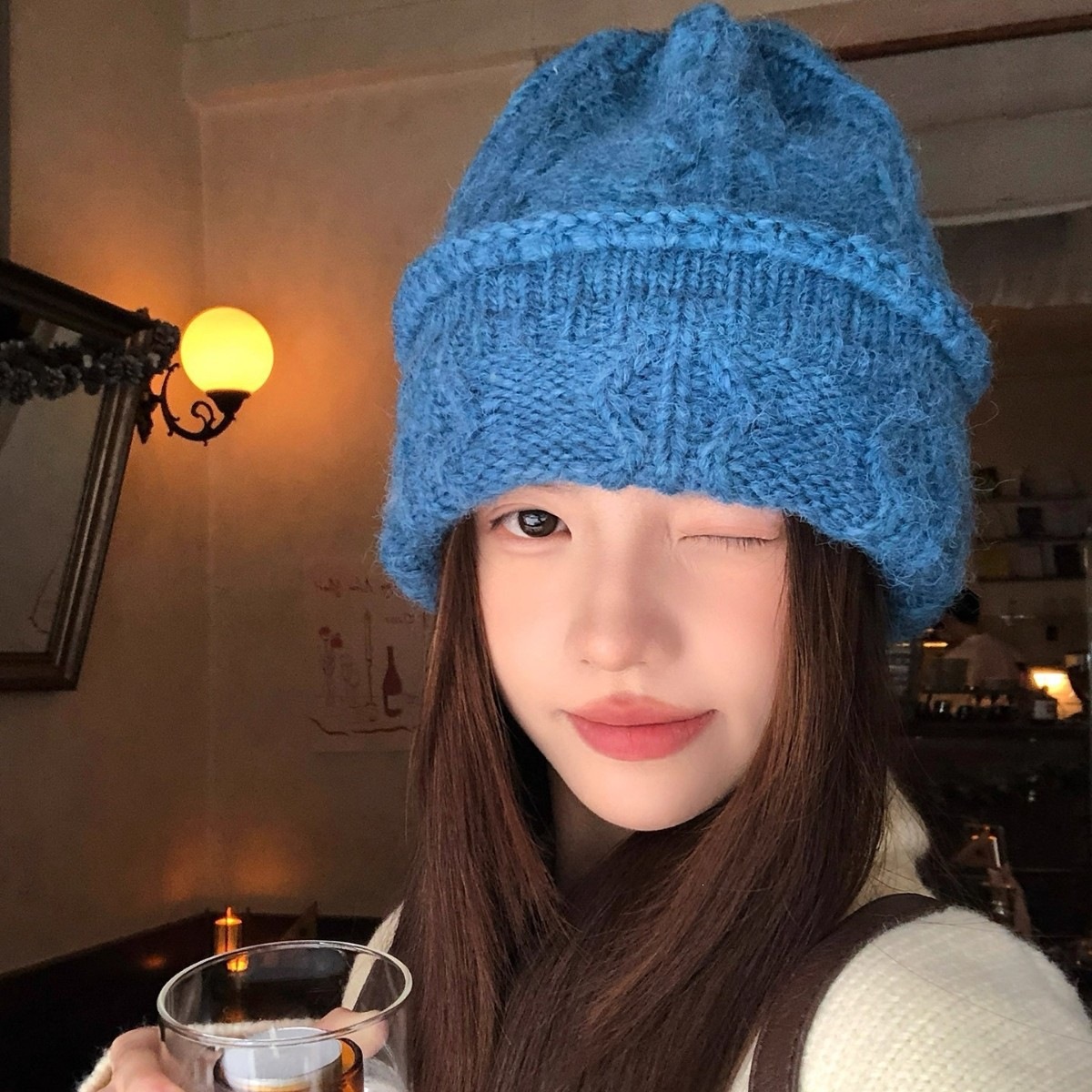 Cream Cable Knit Beanie Women  - Beanie Cuffed Knit ulasan dan harga